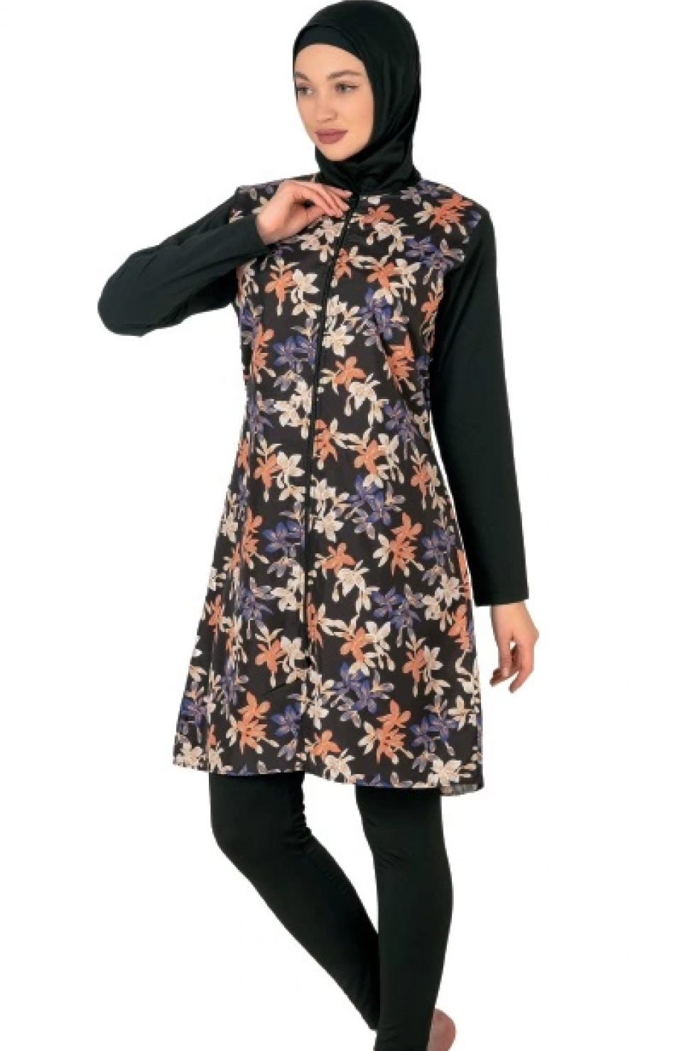 Fantasy 3442 Bayan Desenli Tesettür Mayo