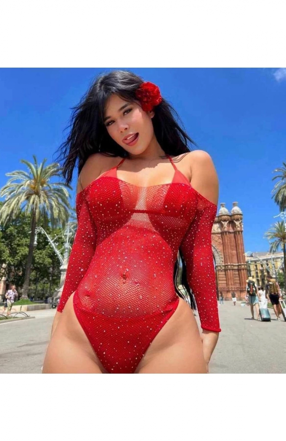 For Dreams 3063 Kadın Taşlı Fantezi Vucut Çorabı