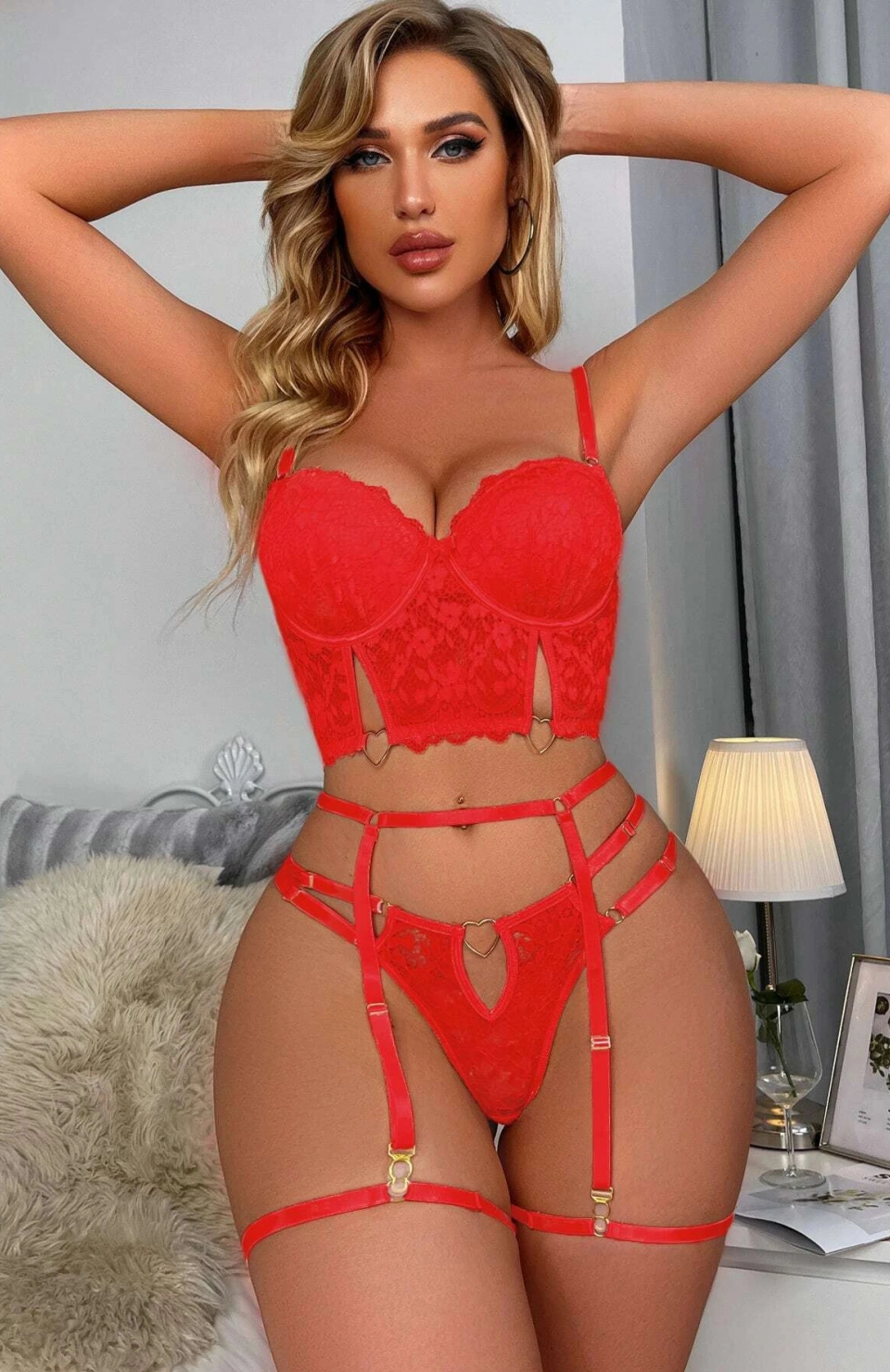 For Dreams 8406 Seksi Siyah Büstiyerli Takım