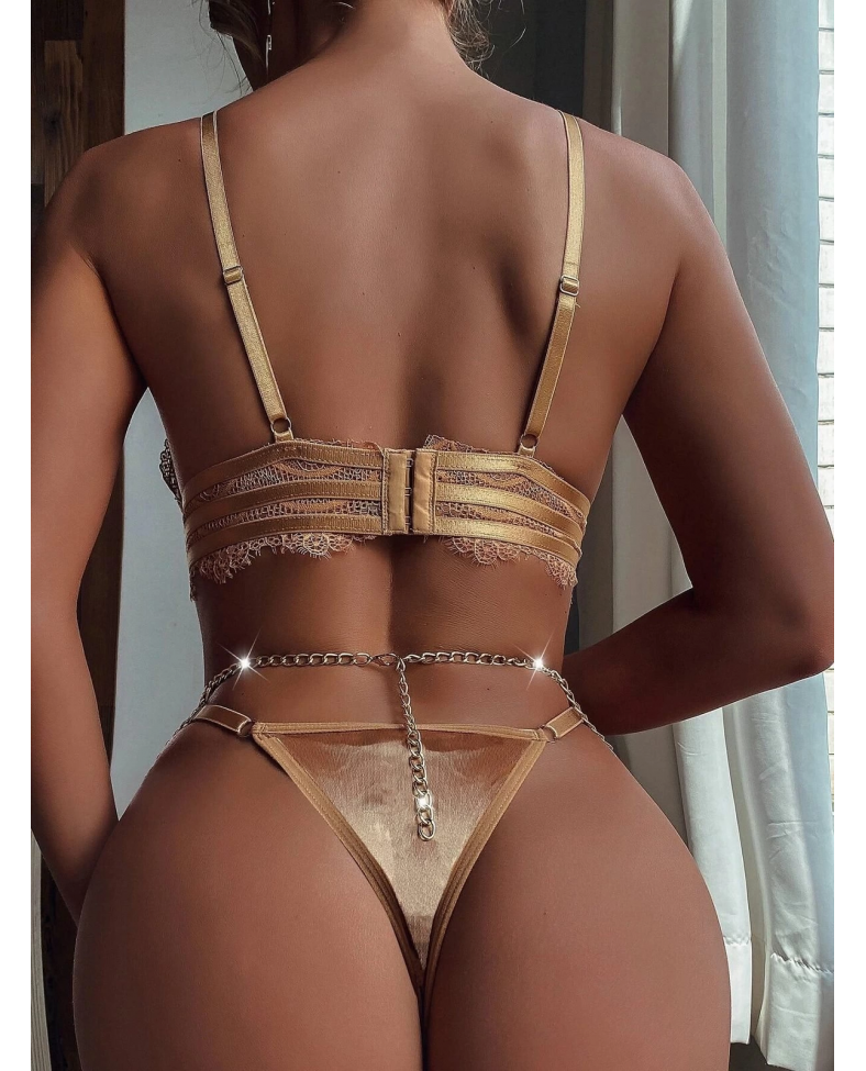 For Dreams 8411 Parlak Dantelli Sütyen Takım