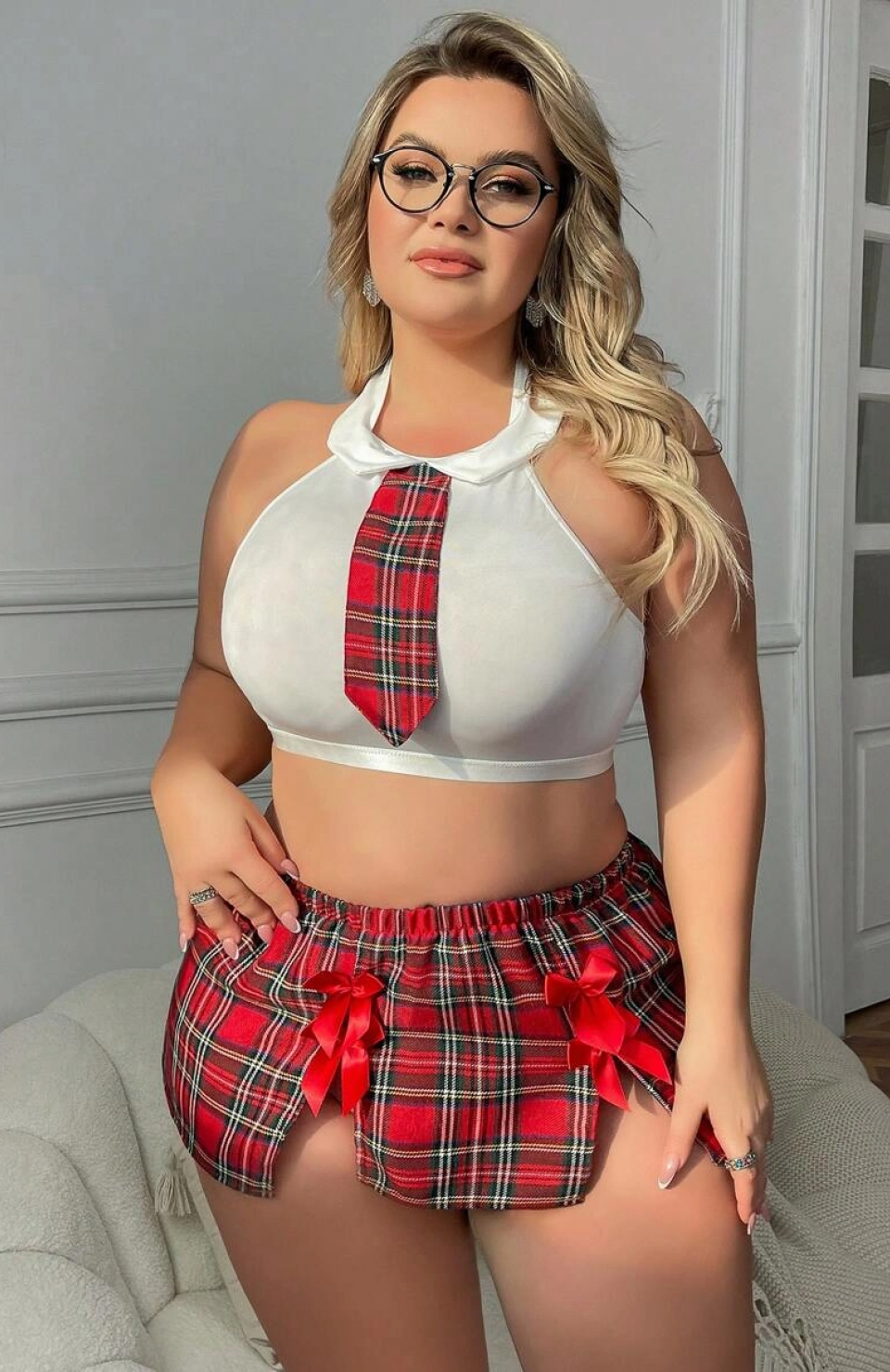 For Dreams 8488 Kadın Büyük Beden Öğrenci Kostümü