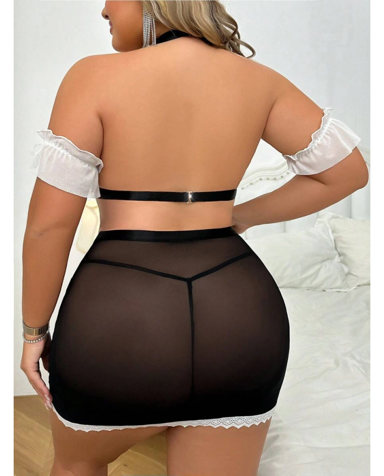 For Dreams 8489 Kadın Büyük Beden Hizmetçi Kostümü