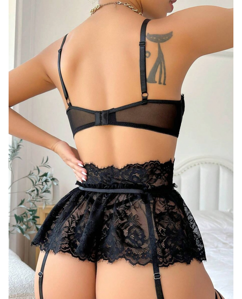 For Dreams 8493 Dantelli Jartiyer Takım