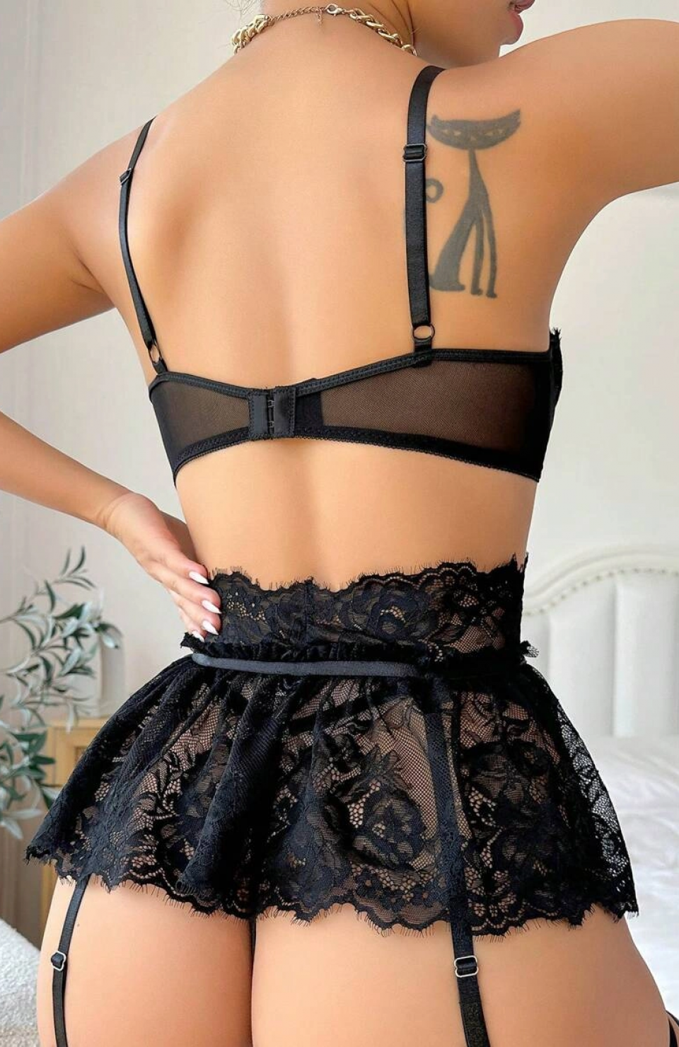 For Dreams 8493 Dantelli Jartiyer Takım