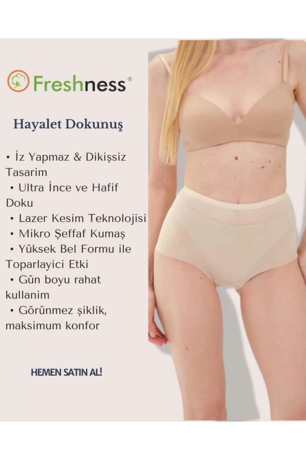 Freshness 0025 Lazer Kesim Tül Yüksek Bel Bato Korse
