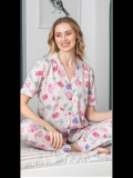 Freshness 107 Fil Desenli Patlı Kısa Kol Pijama Takımı