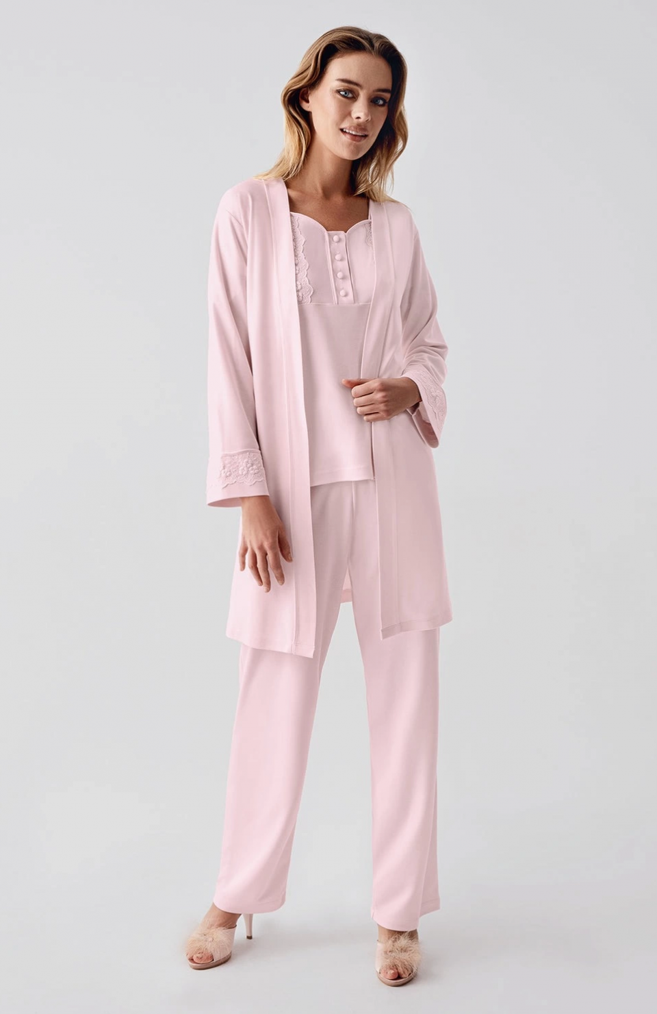 Freshness 321 Kadın Sabahlıklı Pijama Takımı