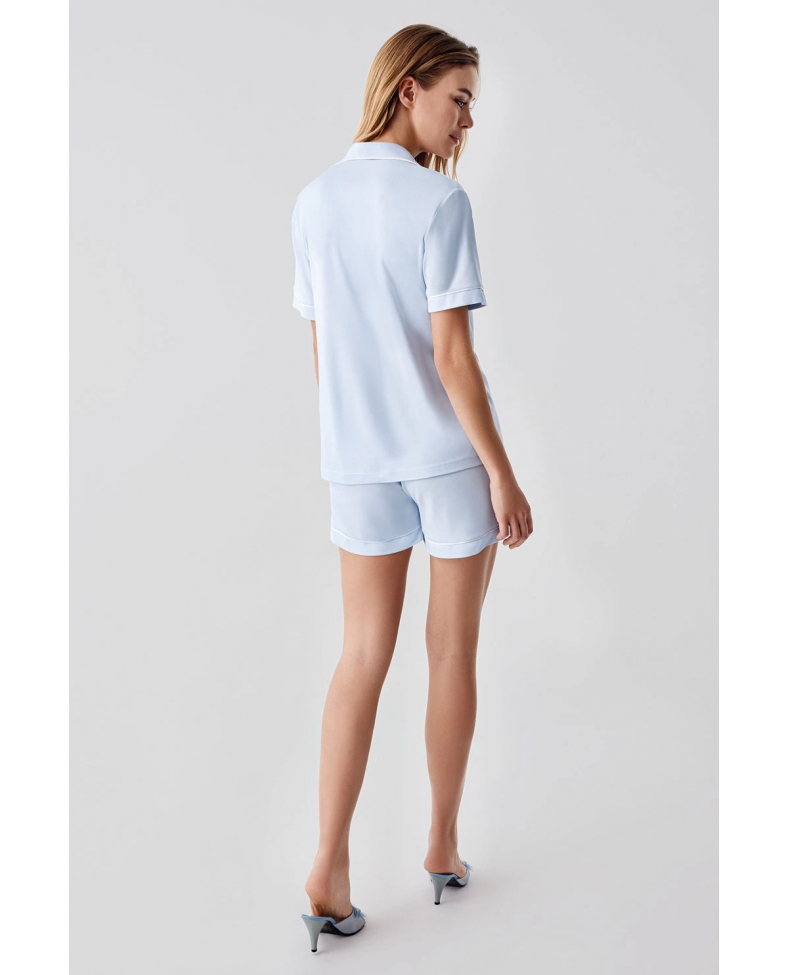 Freshness 324 Kadın 4'Lü Sabahlıklı Şorlu Pijama Takımı