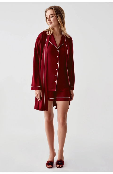 Freshness 324 Kadın 4'Lü Sabahlıklı Şorlu Pijama Takımı