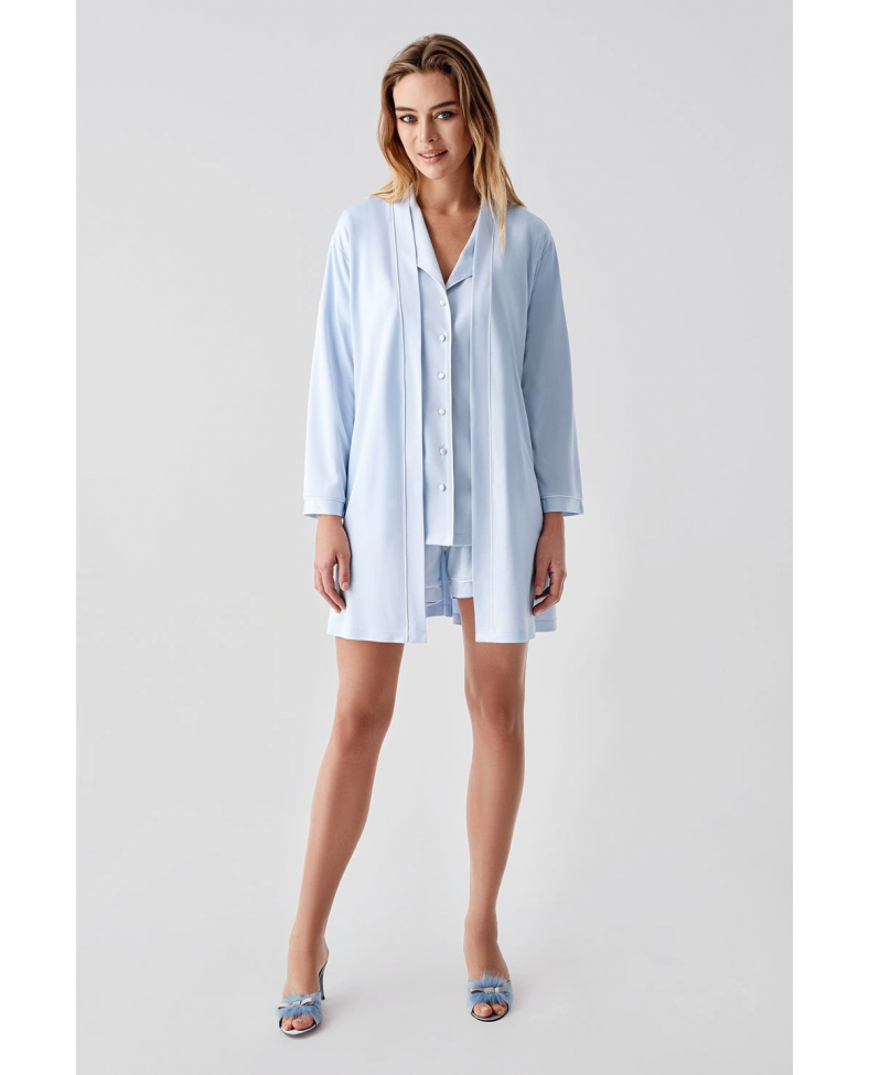 Freshness 324 Kadın 4'Lü Sabahlıklı Şorlu Pijama Takımı