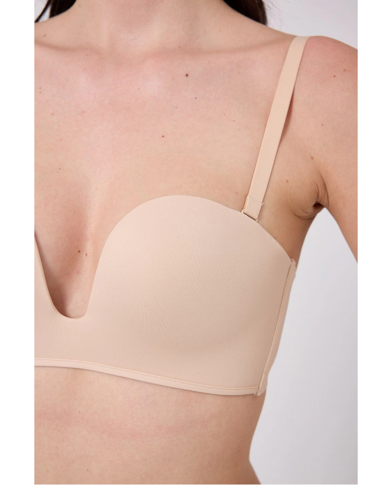 Freshness MSF05 Destekli V Dekolte Lazer Kesim Sütyen