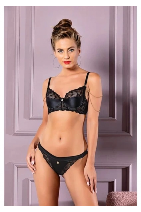 Gallipoli 31741 Zincir Detaylı Toparlayıcı Sütyen Külot Takım