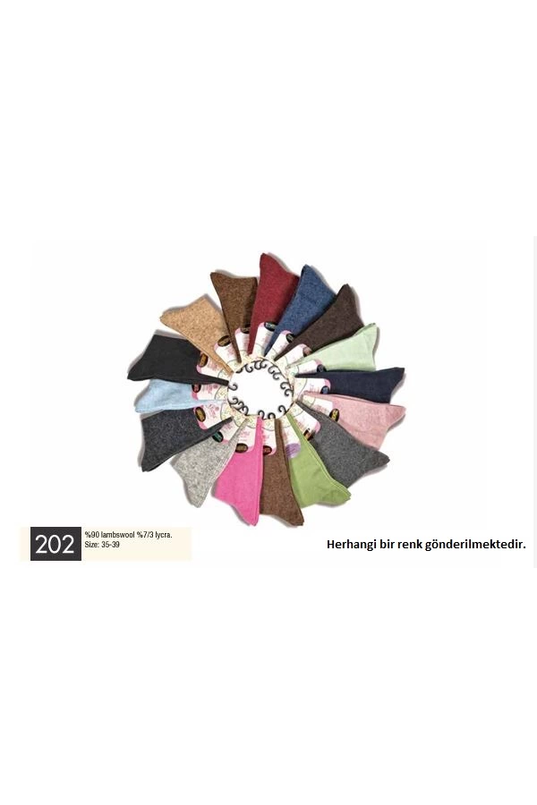 Gama 202 Kadın Düz Model Yün Soket Çorap