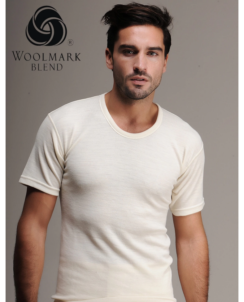 Hasyün 100 Erkek Yün Fanila Kısa Kol