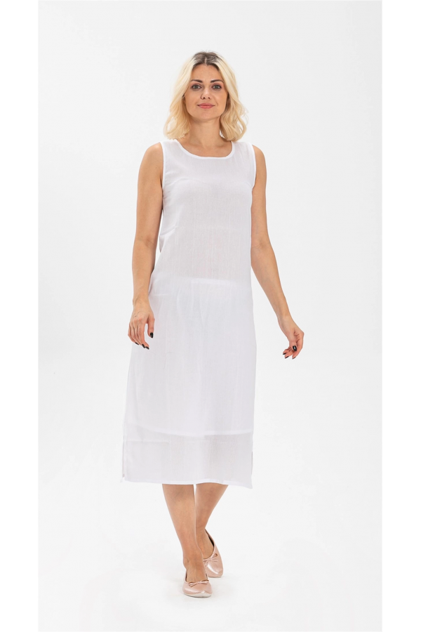 Imer 3164 Kalın Askı Uzun Viskon Elbise Kombinezon