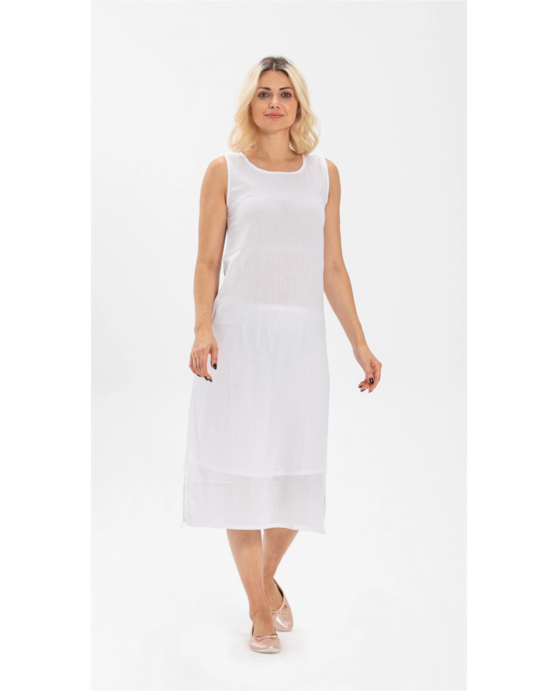 Imer 3164 Kalın Askı Uzun Viskon Elbise Kombinezon