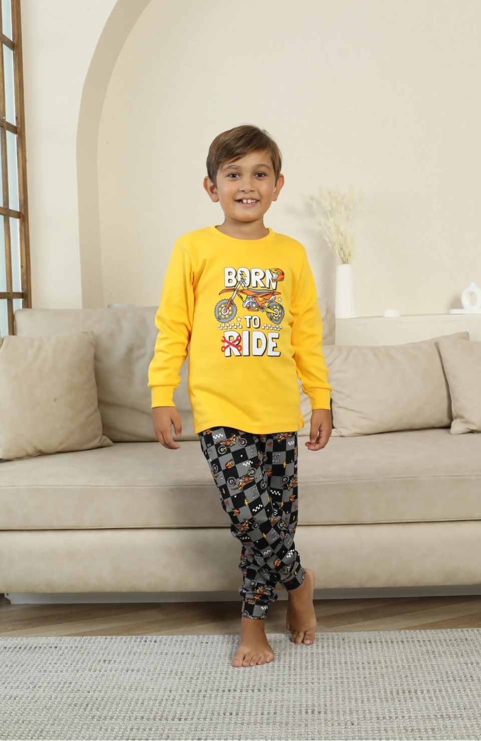 Kapitex 7101 Erkek Çocuk Uzun Kol Pijama Takımı