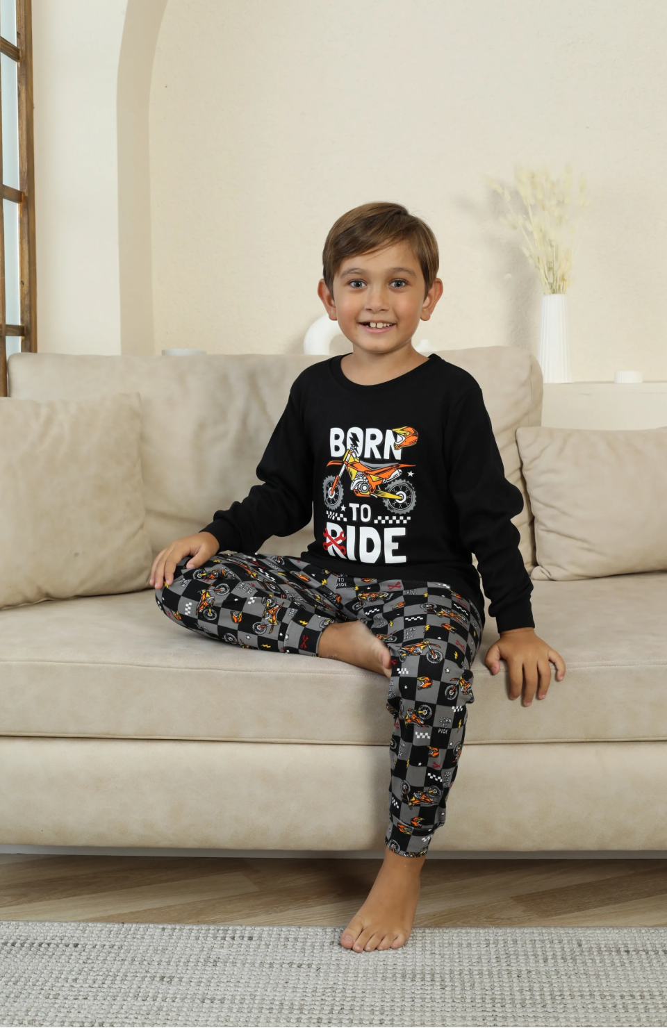 Kapitex 7101 Erkek Çocuk Uzun Kol Pijama Takımı