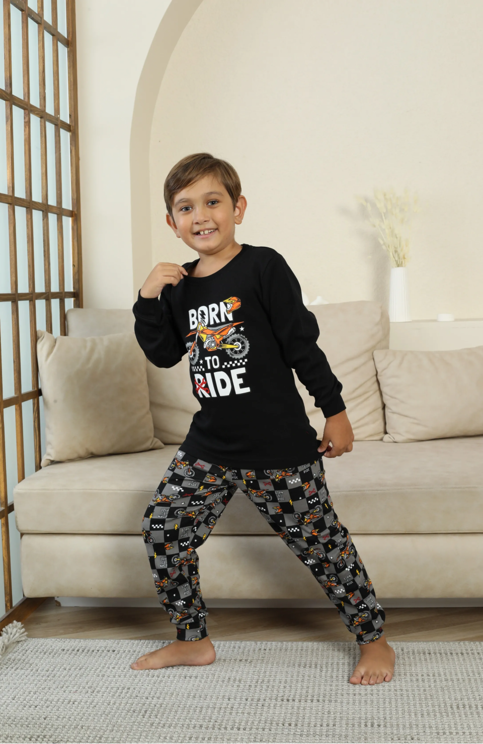 Kapitex 7101 Erkek Çocuk Uzun Kol Pijama Takımı