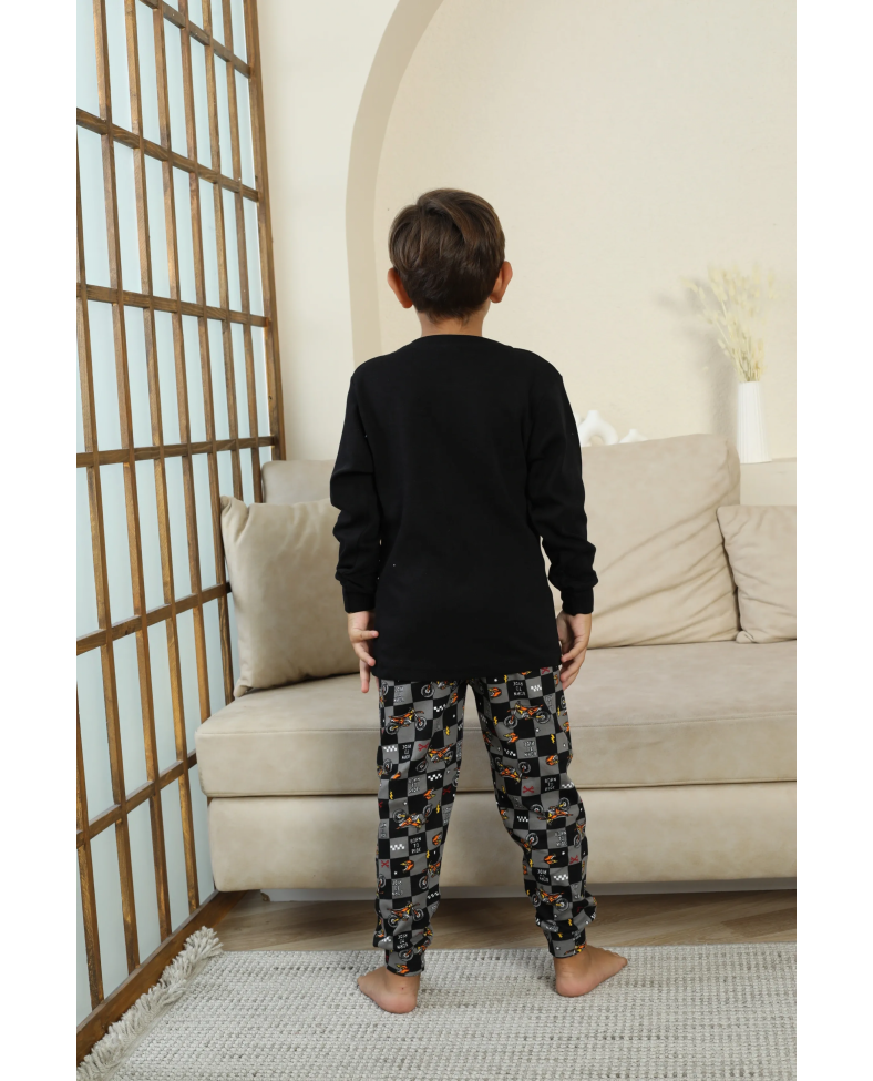 Kapitex 7101 Erkek Çocuk Uzun Kol Pijama Takımı