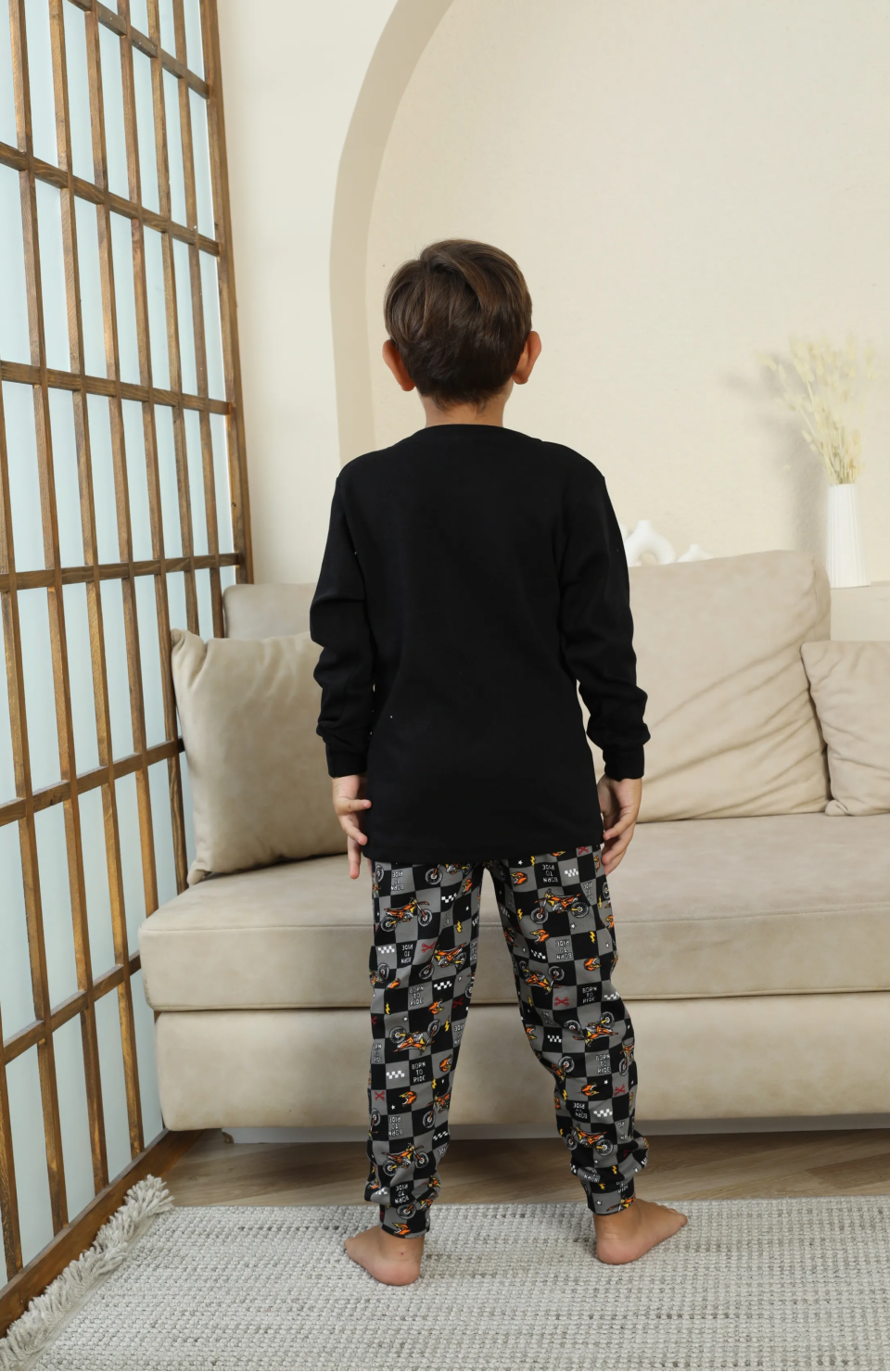 Kapitex 7101 Erkek Çocuk Uzun Kol Pijama Takımı