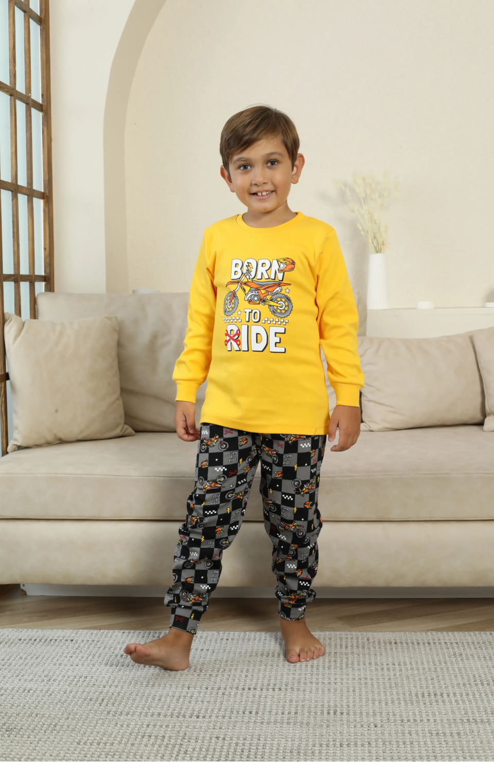 Kapitex 7101 Erkek Çocuk Uzun Kol Pijama Takımı