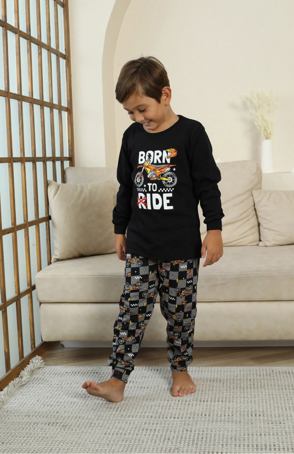 Kapitex 7101 Erkek Çocuk Uzun Kol Pijama Takımı