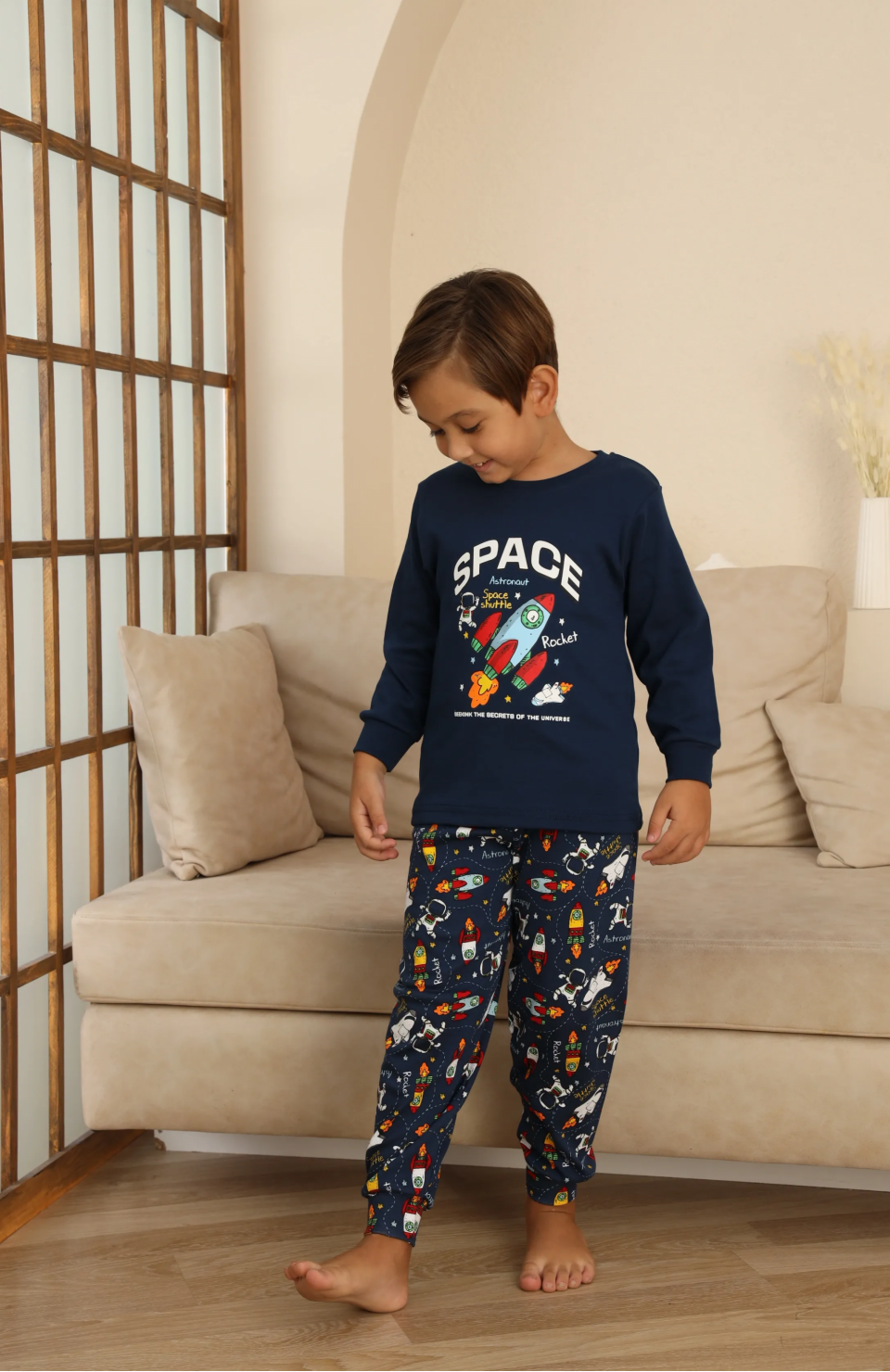 Kapitex 7114 Erkek Çocuk Uzun Kol Pijama Takımı