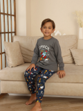 Kapitex 7114 Erkek Çocuk Uzun Kol Pijama Takımı