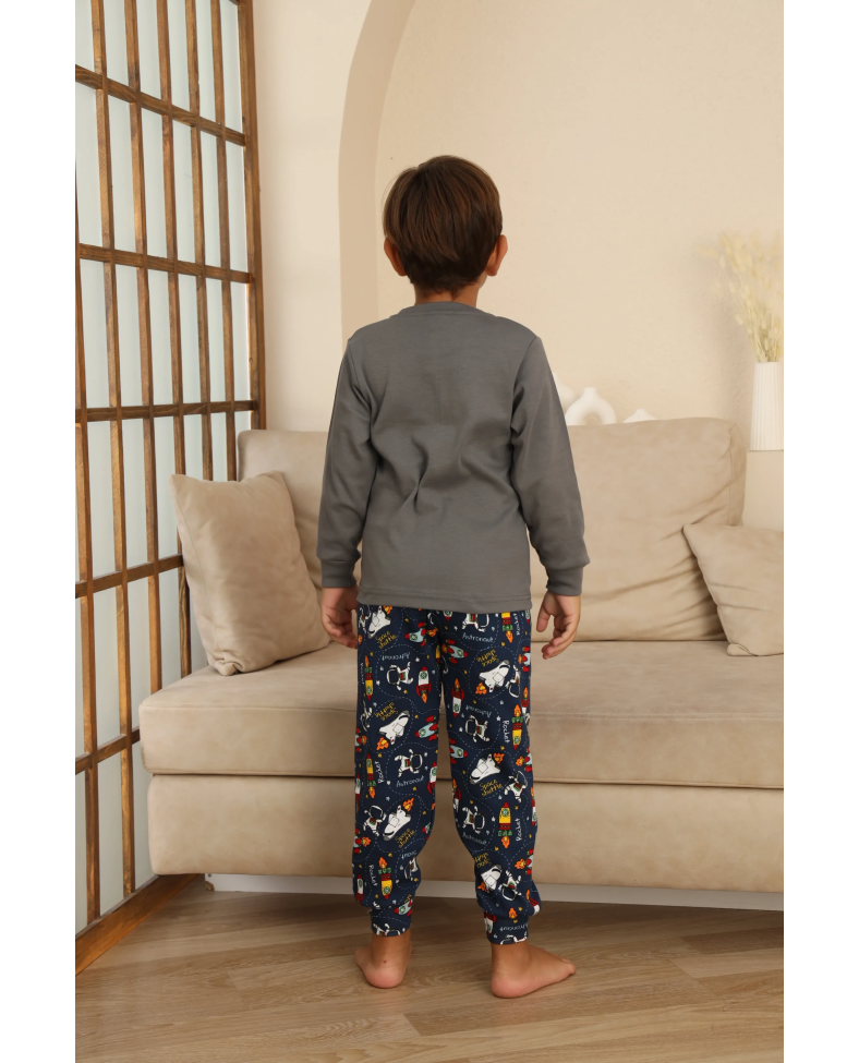 Kapitex 7114 Erkek Çocuk Uzun Kol Pijama Takımı
