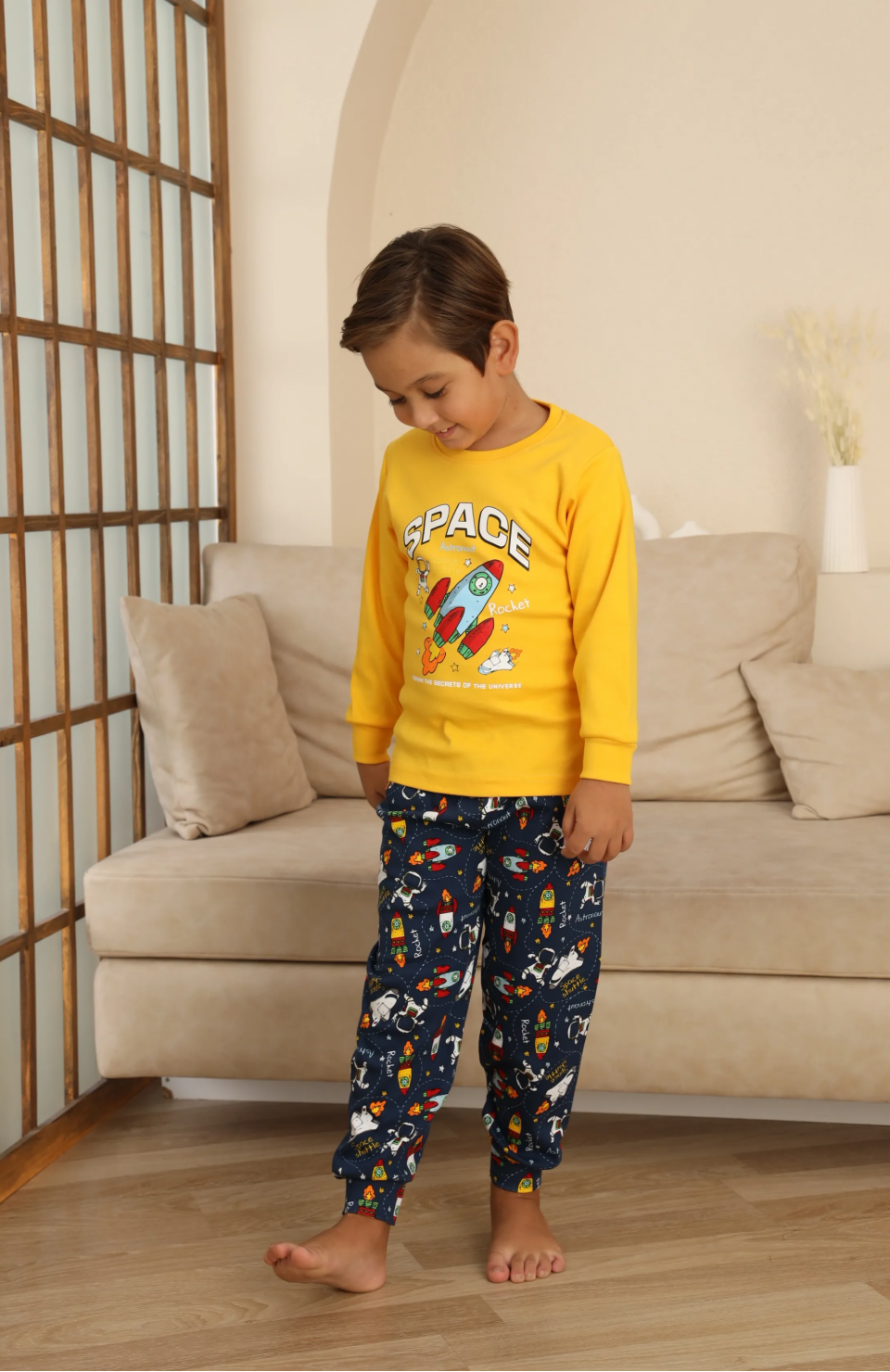 Kapitex 7114 Erkek Çocuk Uzun Kol Pijama Takımı