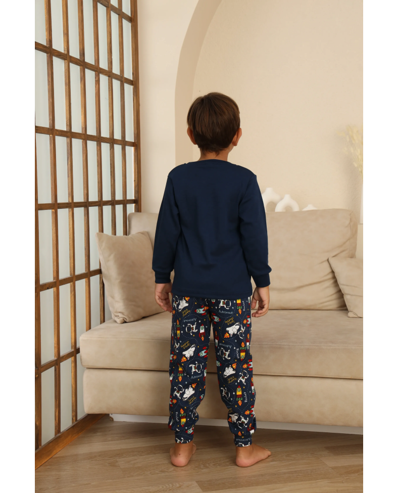 Kapitex 7114 Erkek Çocuk Uzun Kol Pijama Takımı