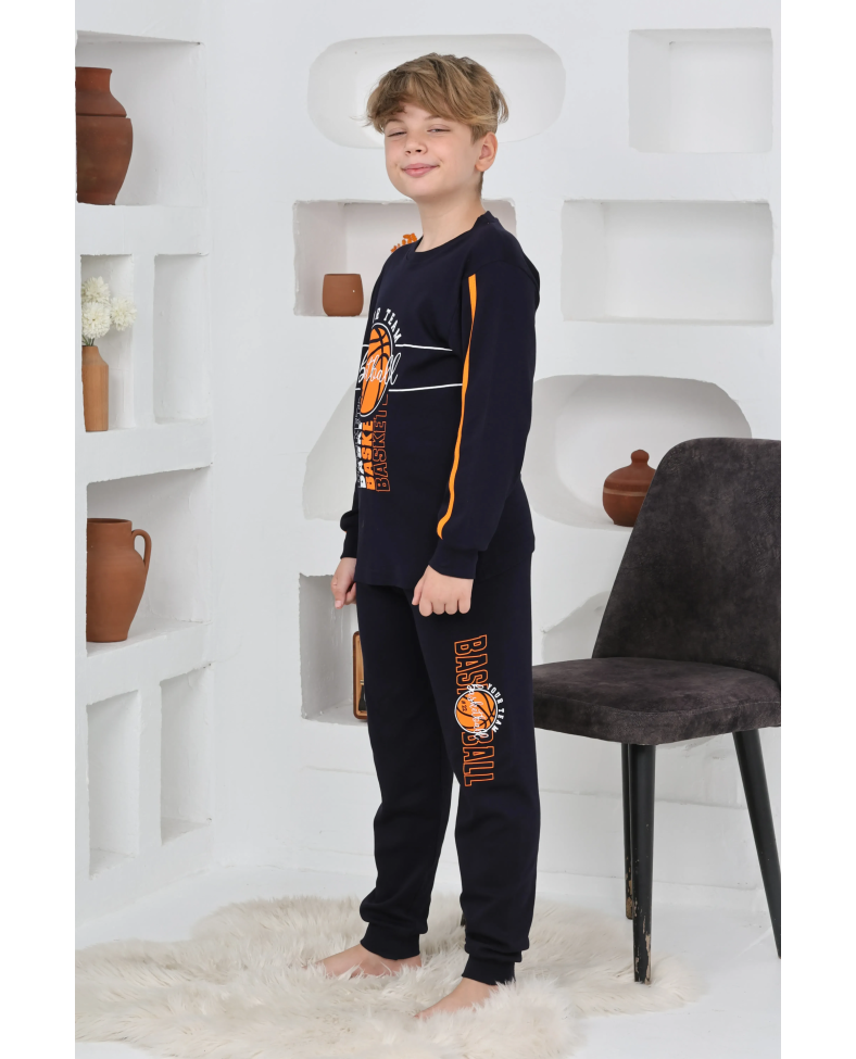 Kapitex 7118 Erkek Çocuk Uzun Kol Pijama Takımı