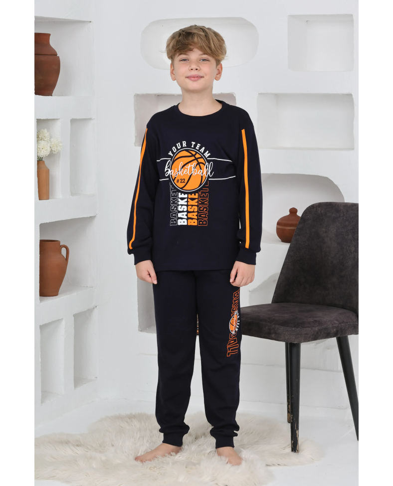 Kapitex 7118 Erkek Çocuk Uzun Kol Pijama Takımı