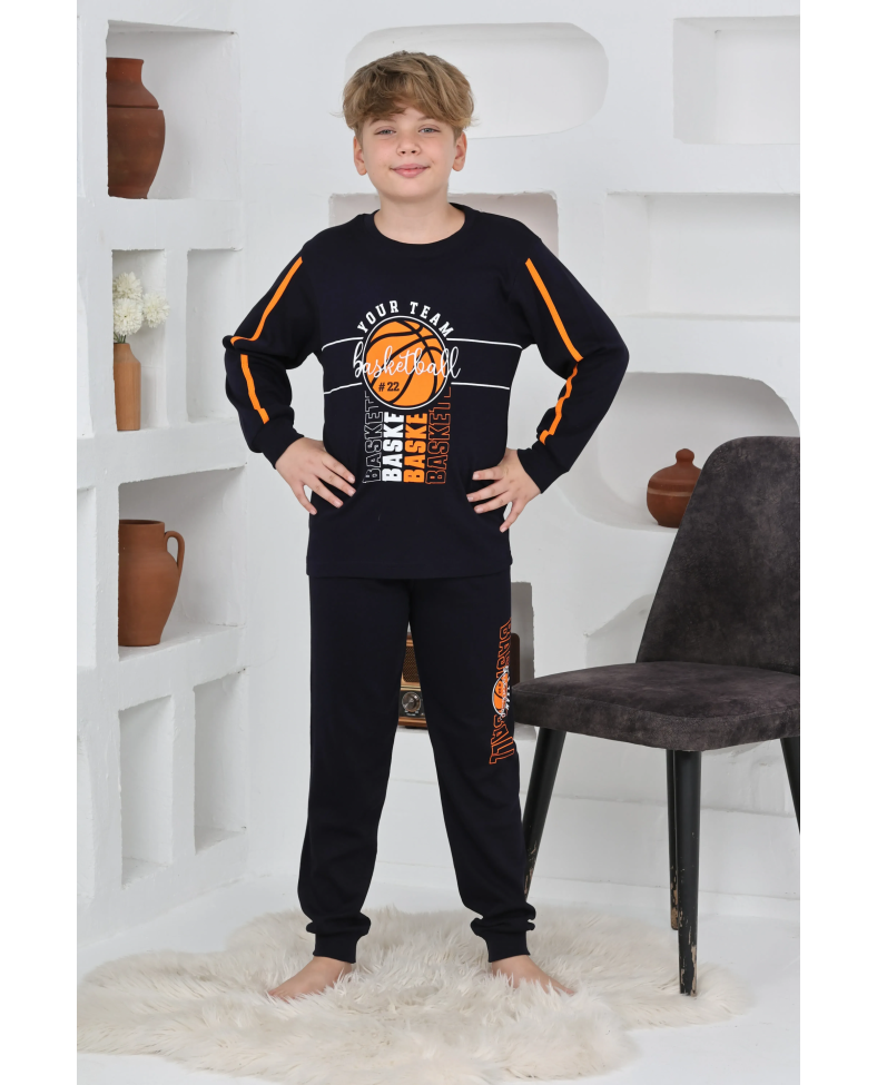 Kapitex 7118 Erkek Çocuk Uzun Kol Pijama Takımı