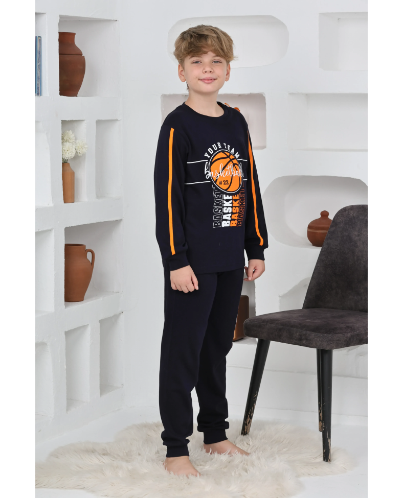 Kapitex 7118 Erkek Çocuk Uzun Kol Pijama Takımı