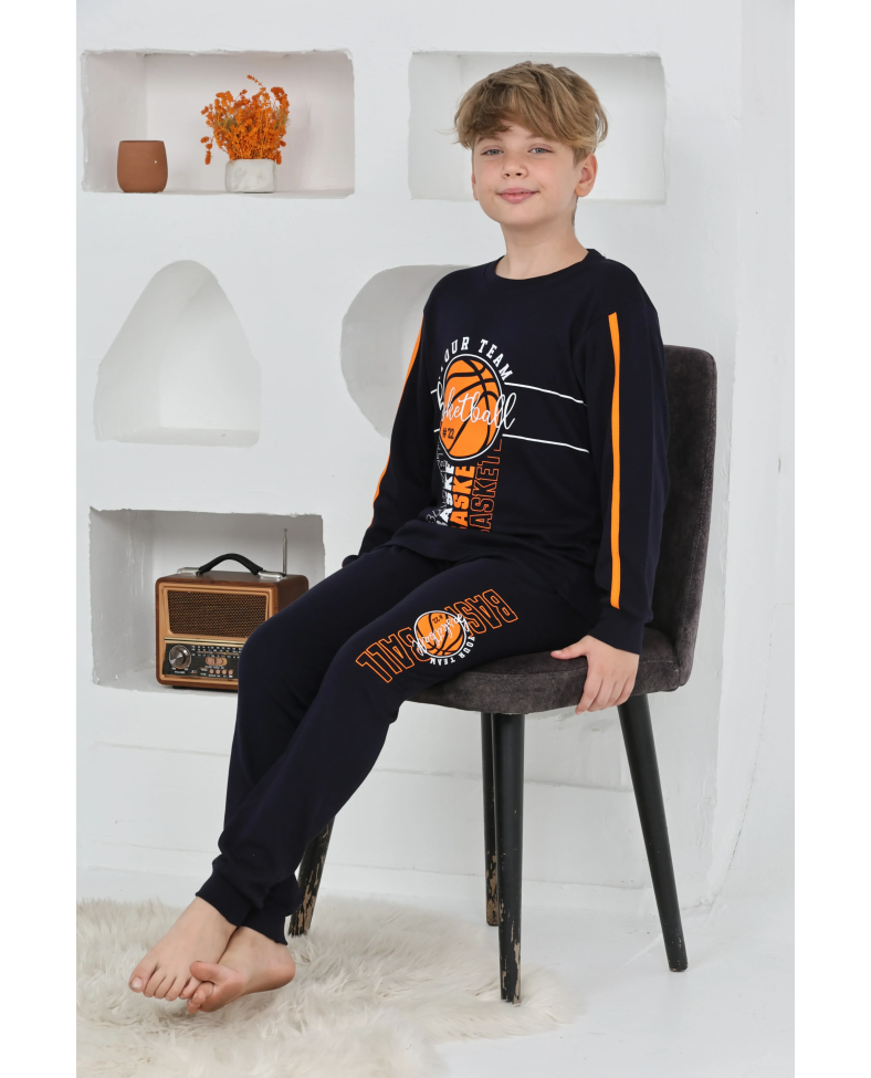 Kapitex 7118 Erkek Çocuk Uzun Kol Pijama Takımı