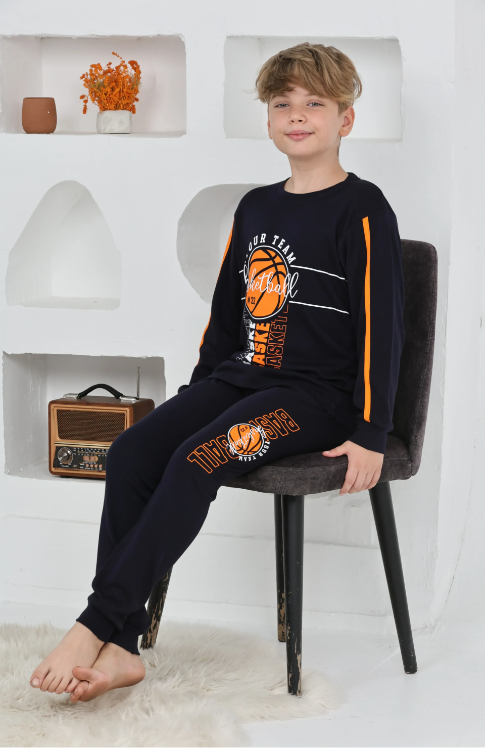 Kapitex 7118 Erkek Çocuk Uzun Kol Pijama Takımı