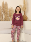 Kapitex 8219 Kız Çocuk Uzun Kol Pijama Takımı