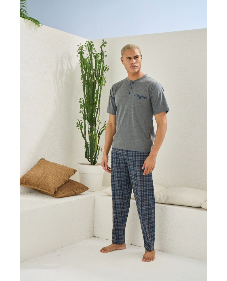 Kocabey 2118 Midi Yaka Pijama Takım