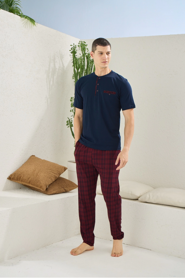 Kocabey 2118 Midi Yaka Pijama Takım