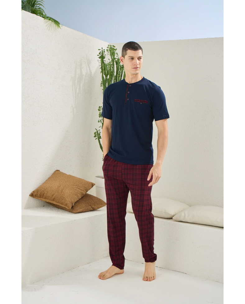 Kocabey 2118 Midi Yaka Pijama Takım