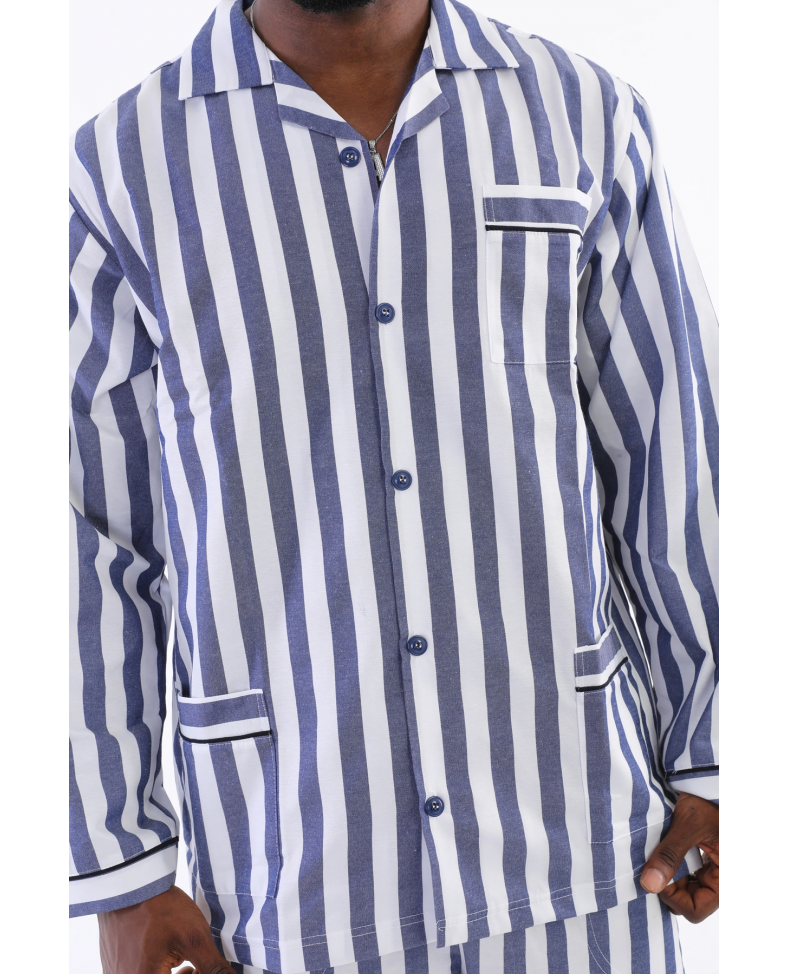 Kocabey 4007 Uzun Kol Çizgili Gaffur Erkek Pijama Takım