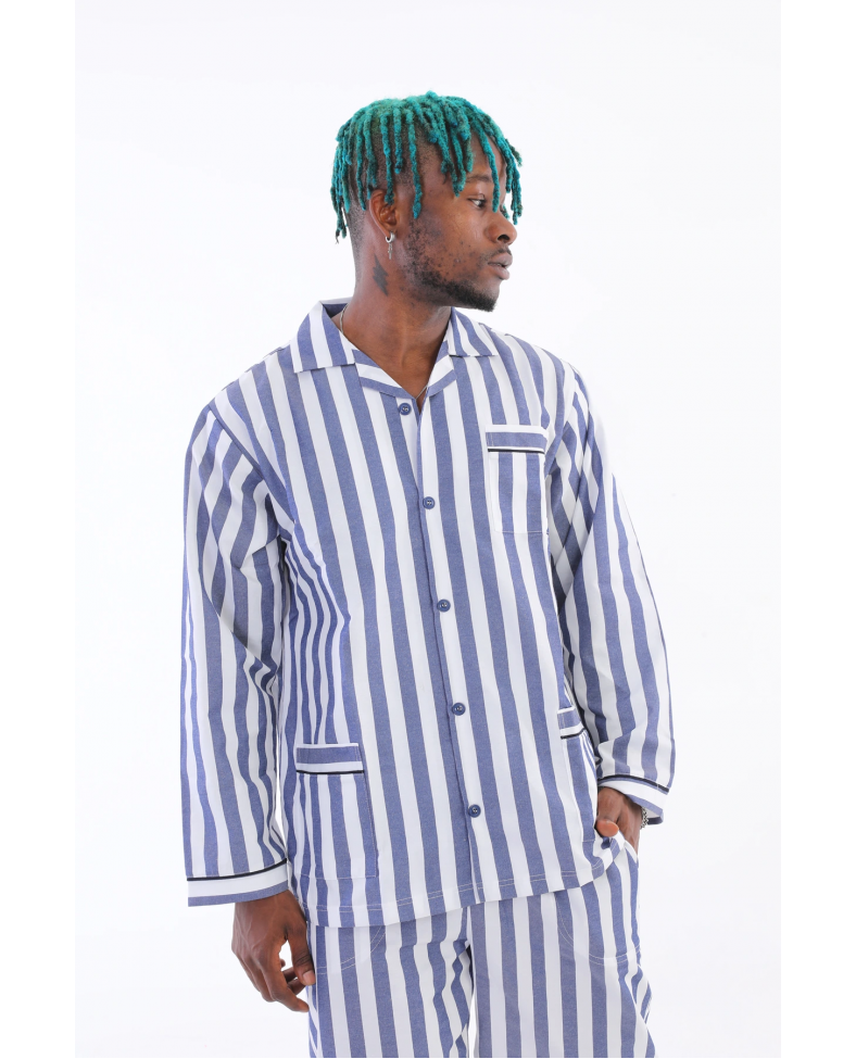 Kocabey 4007 Uzun Kol Çizgili Gaffur Erkek Pijama Takım