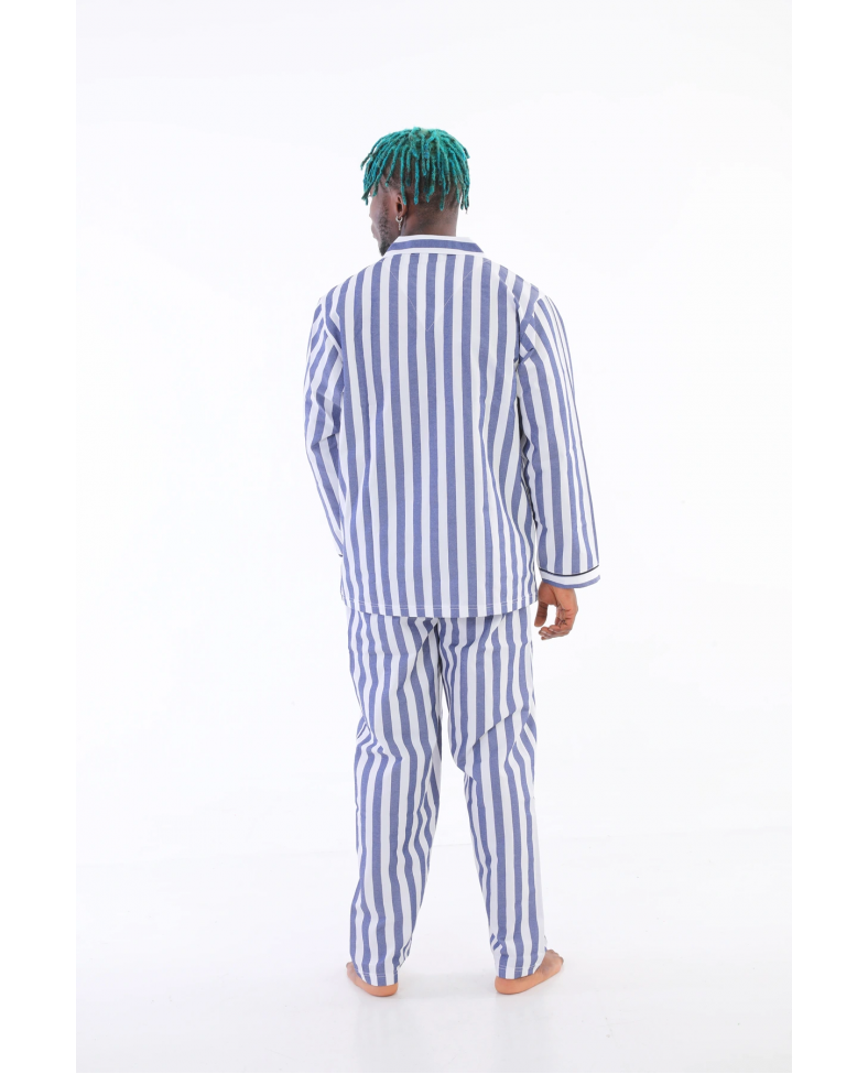 Kocabey 4007 Uzun Kol Çizgili Gaffur Erkek Pijama Takım