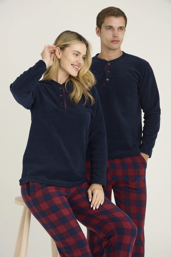 Kocabey 7304-K Kadın Midi Yaka Pijama Takım