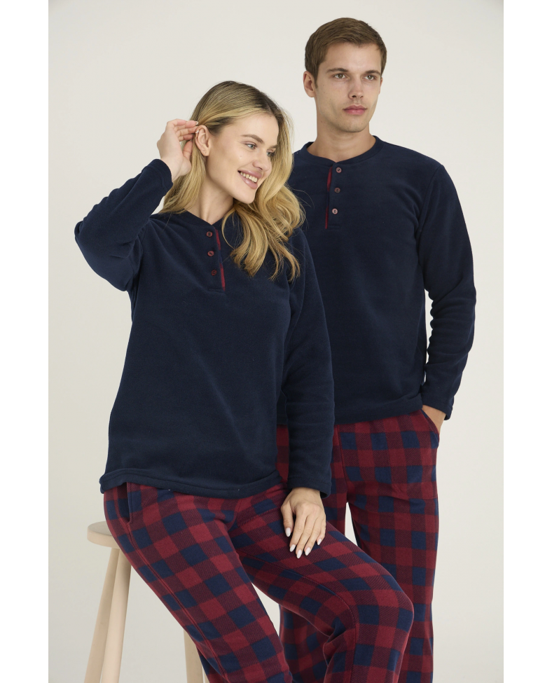 Kocabey 7304-K Kadın Midi Yaka Pijama Takım