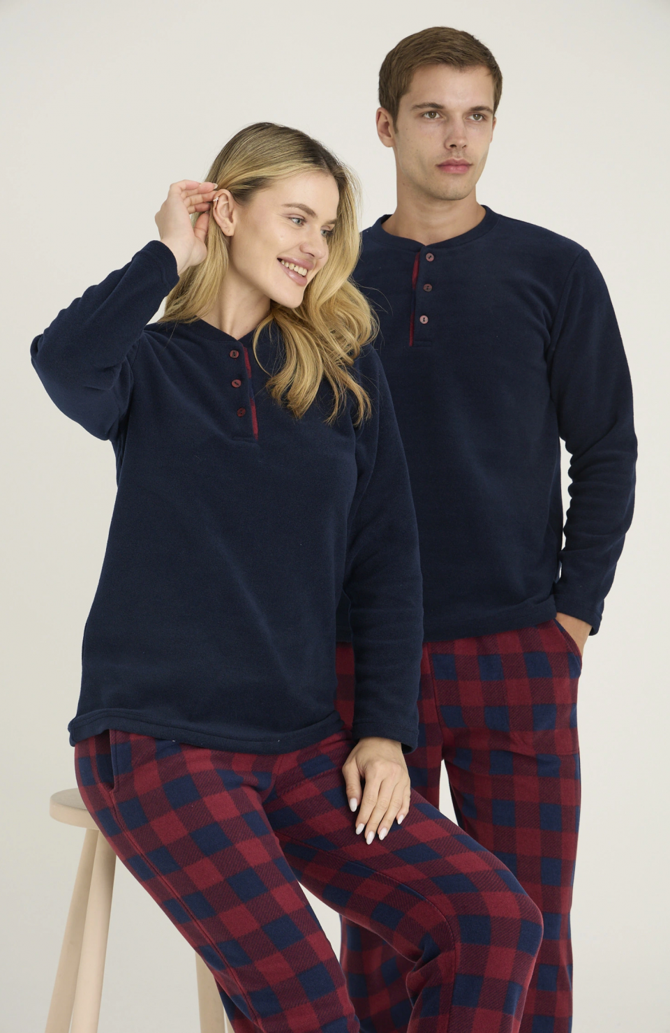 Kocabey 7304-K Kadın Midi Yaka Pijama Takım