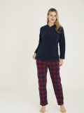 Kocabey 7304-K Kadın Midi Yaka Pijama Takım