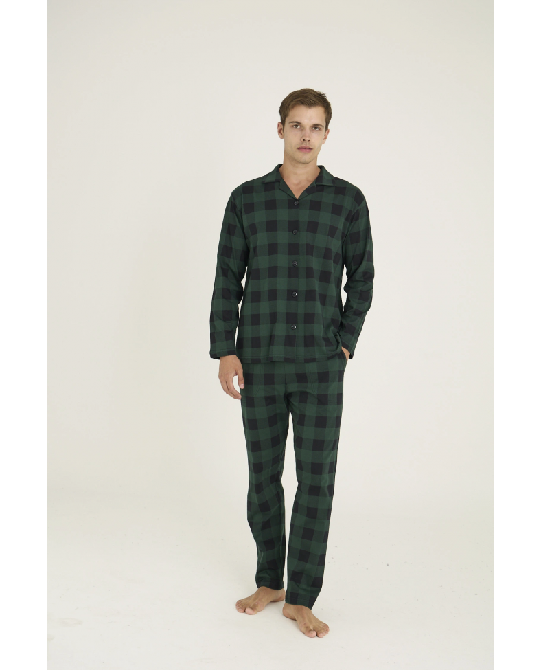 Kocabey 9209 Erkek Apaj Yaka Pijama Takım